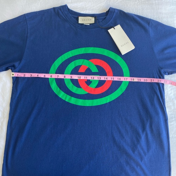 Gucci Tee Vintage Oval Interlocking GG Logo - Picture 11 of 14